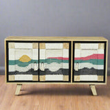 Tribal Weave Triple Door Sideboard