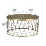 Gleaming Brass Coffee Table