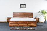 Noir Fusion King Bed With Storage