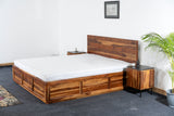 Noir Fusion King Bed With Storage