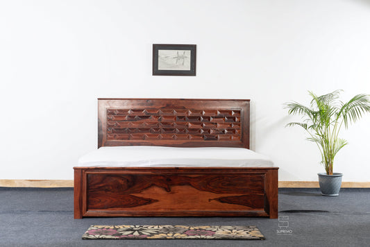 Mosaic Matrix Queen Bed With Hydraulic Storage